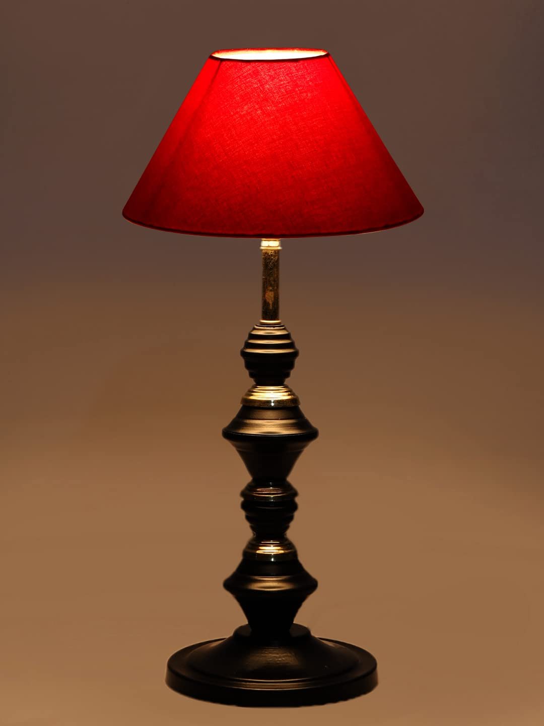 Red Cotton Table lamp with Iron Base(224)