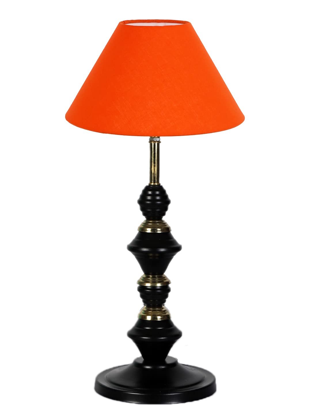 Orange Cotton Table lamp with Iron Base