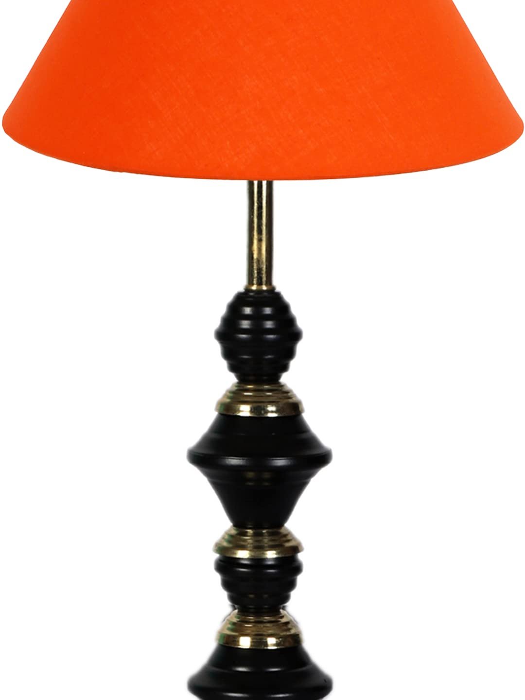 Orange Cotton Table lamp with Iron Base