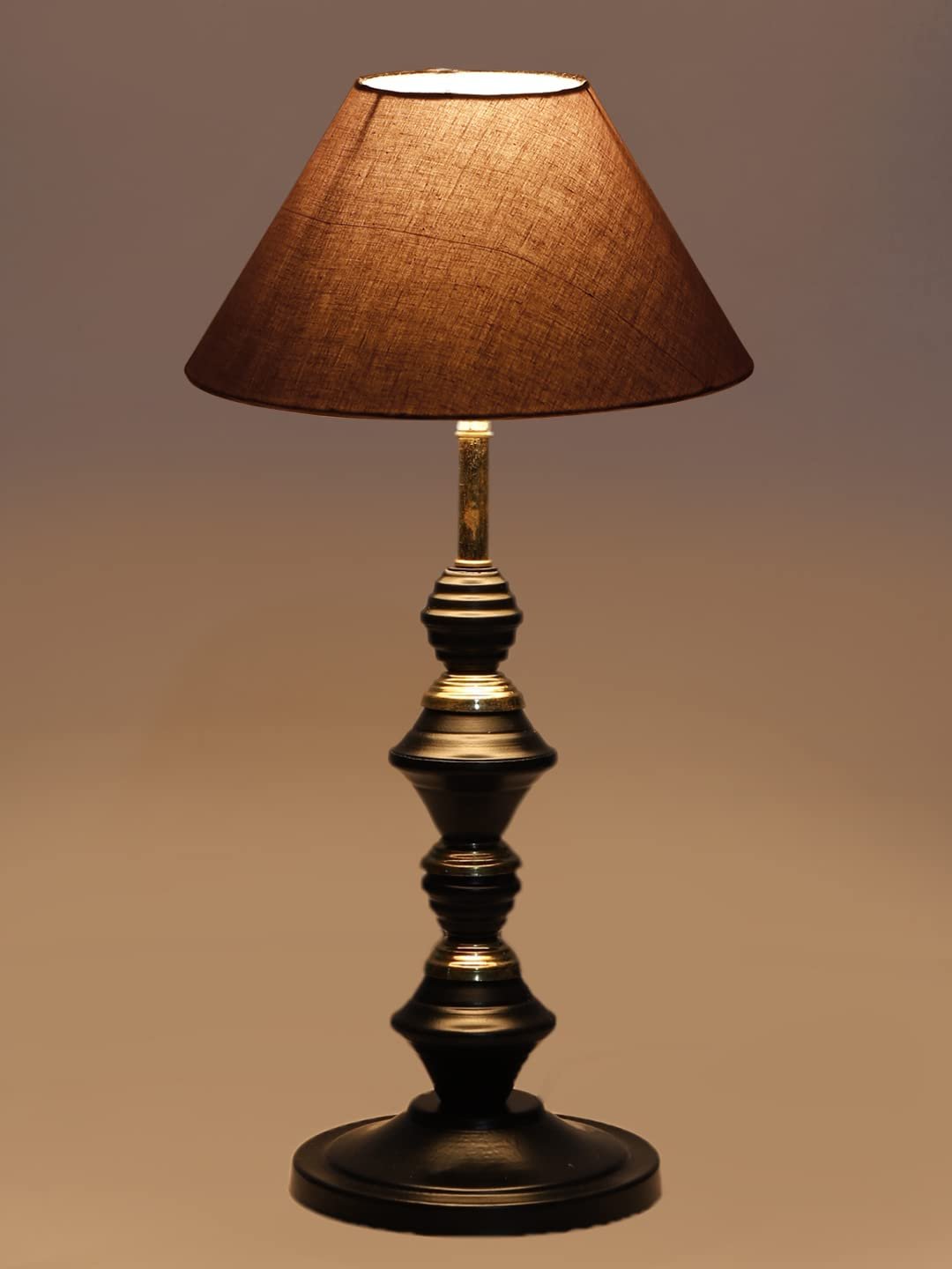 Grey Cotton Table lamp with Iron Base(227)