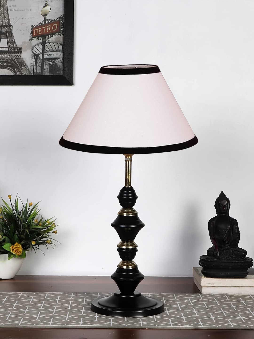 Multicolor Cotton Table lamp with Iron Base(228)