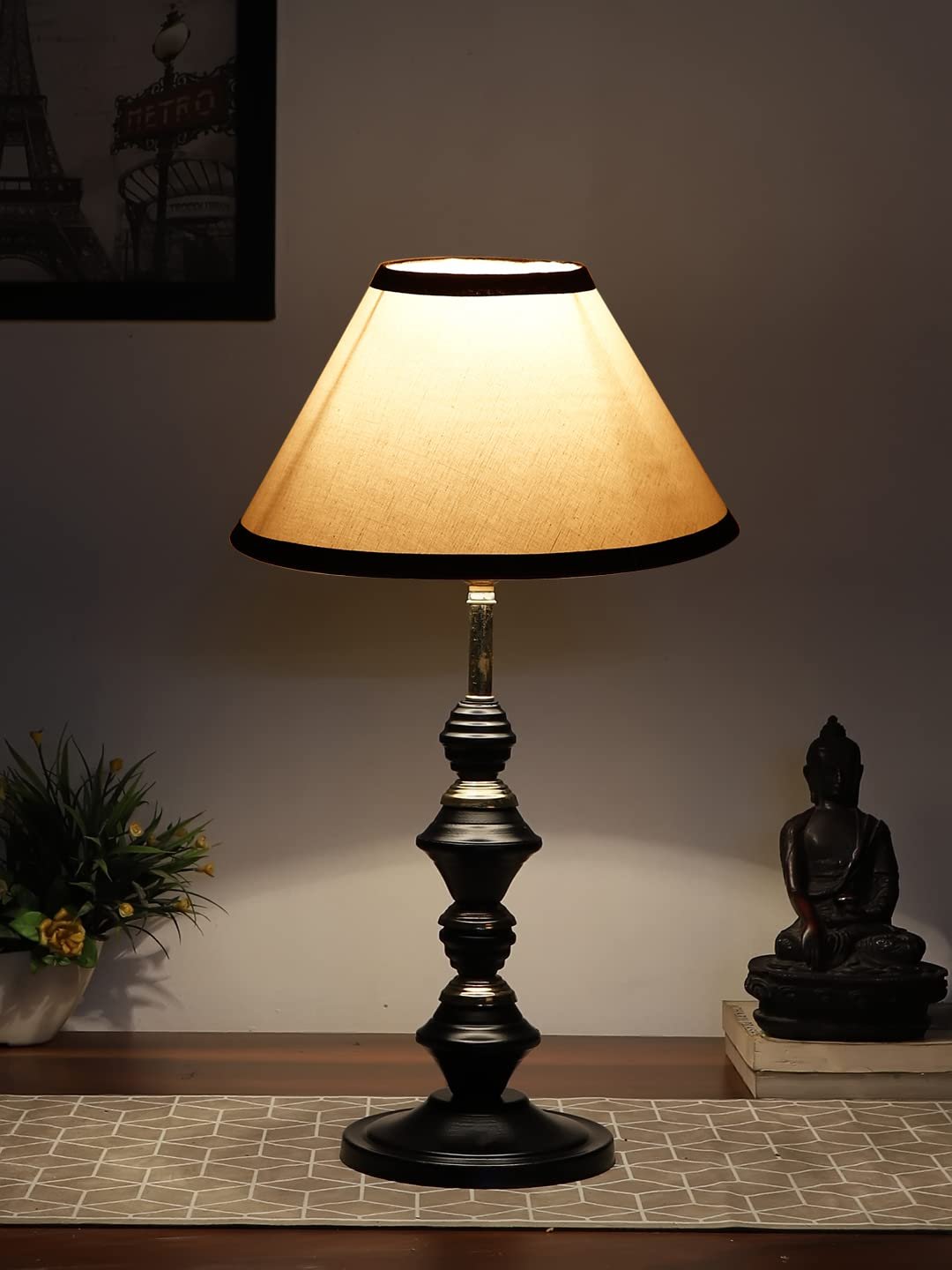 Multicolor Cotton Table lamp with Iron Base(228)