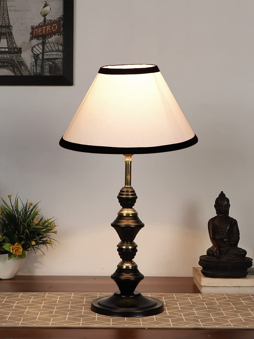 Multicolor Cotton Table lamp with Iron Base(228)