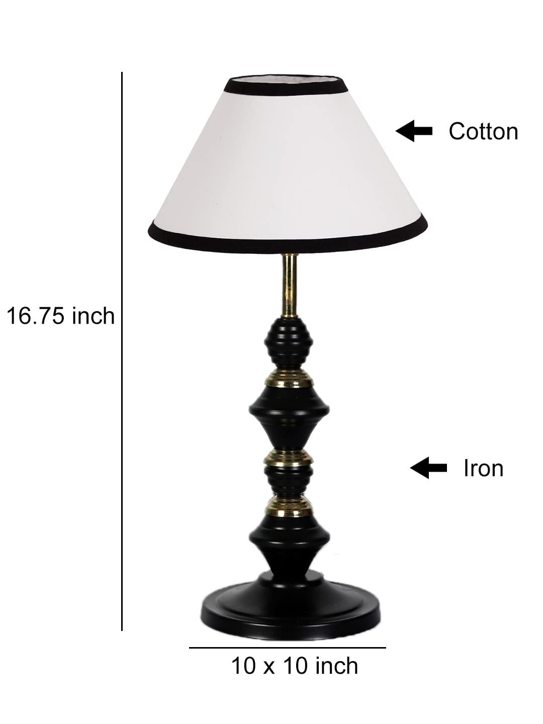 Multicolor Cotton Table lamp with Iron Base(228)