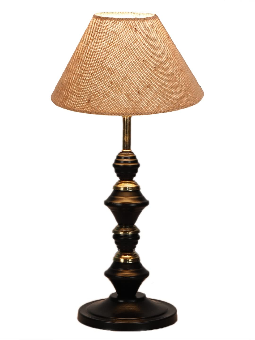 Beige Jute Table lamp with Iron Base(229)