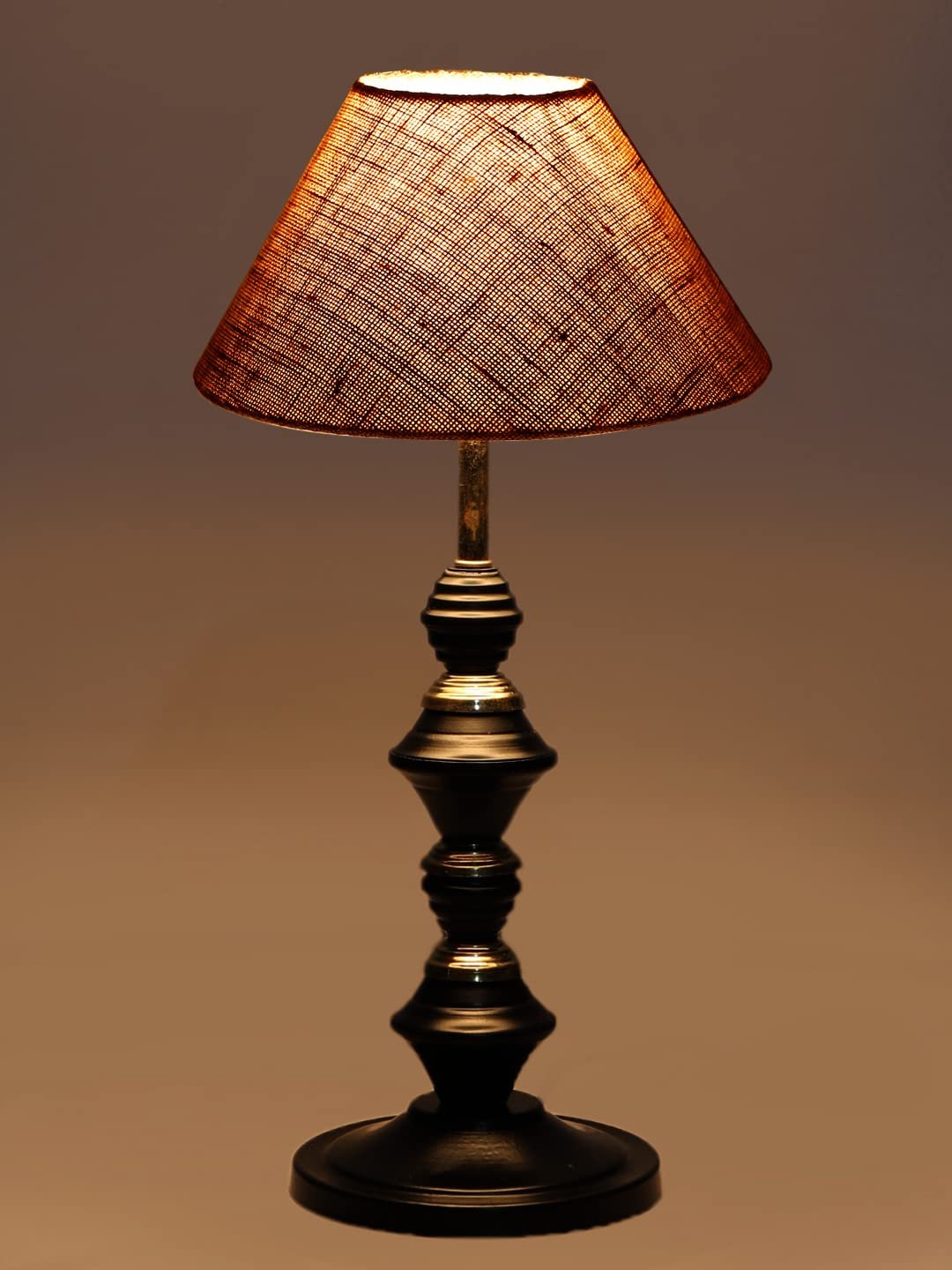 Beige Jute Table lamp with Iron Base(229)