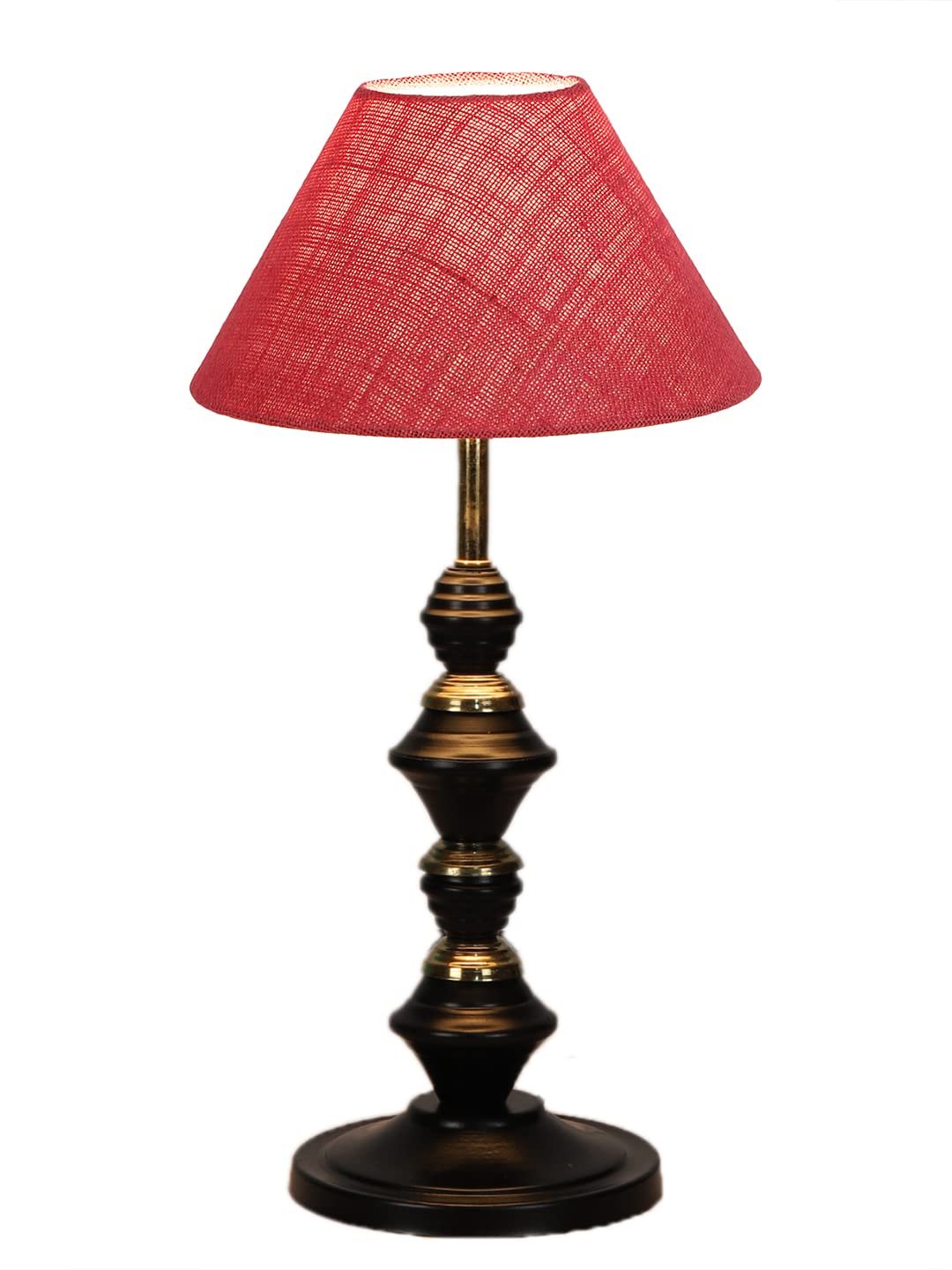 Pink Jute Table lamp with Iron Base(230)