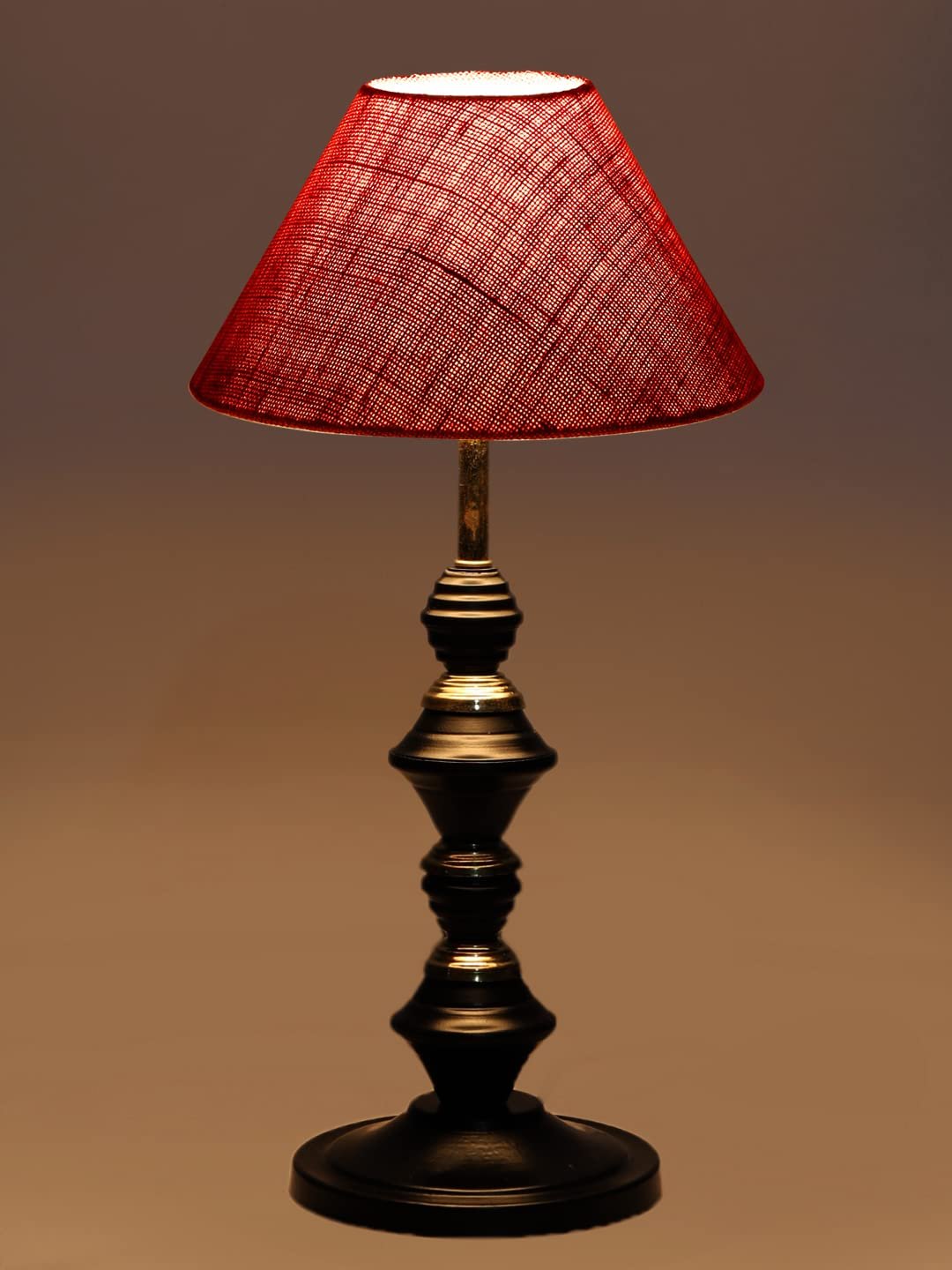 Pink Jute Table lamp with Iron Base(230)