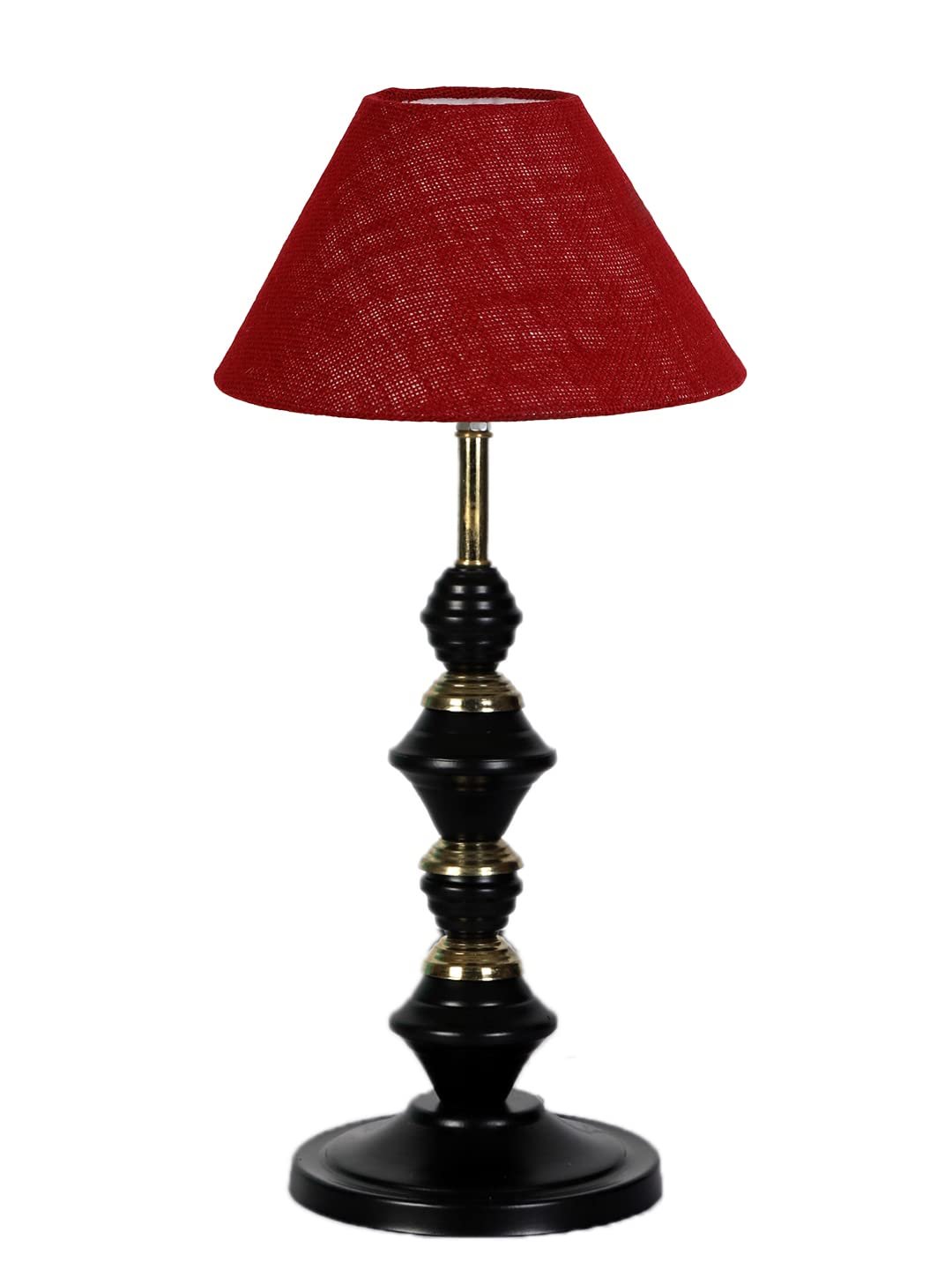 Maroon Jute Table lamp with Iron Base(231)