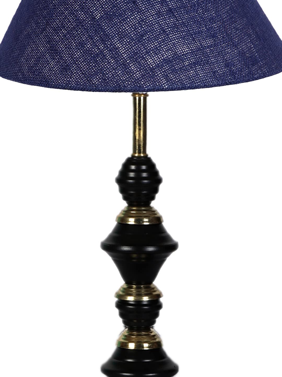 Blue Jute Table lamp with Iron Base