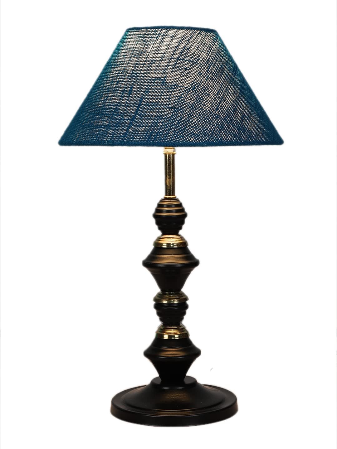 Turquoise Jute Table lamp with Iron Base(233)