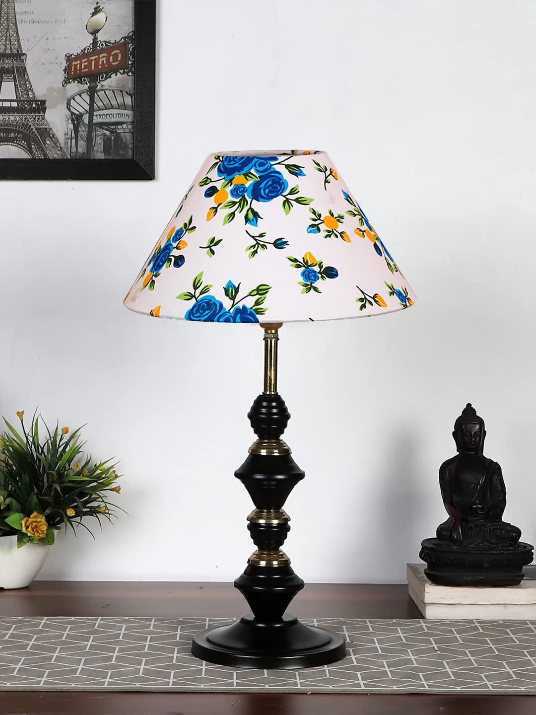 Multicolor Cotton Table lamp with Iron Base(234)