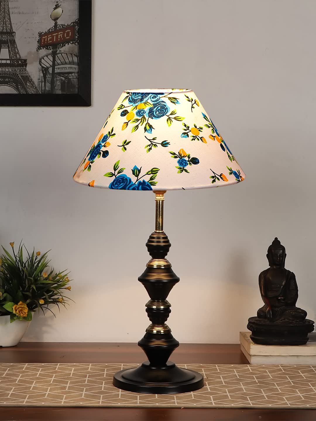 Multicolor Cotton Table lamp with Iron Base(234)