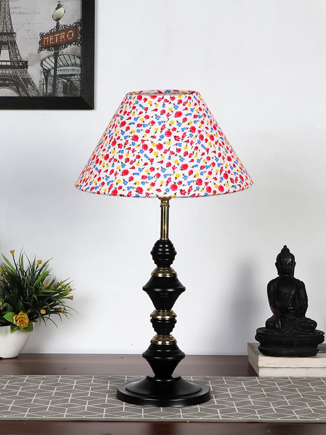 Multicolor Cotton Table lamp with Iron Base(236)