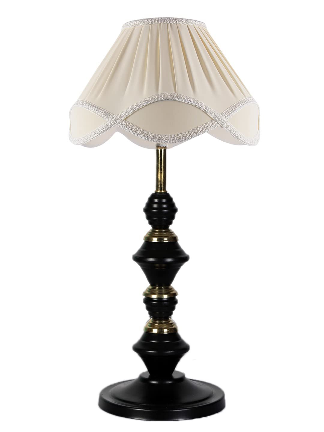 Vintage Off-White Shade Table lamp with Iron Base (237)
