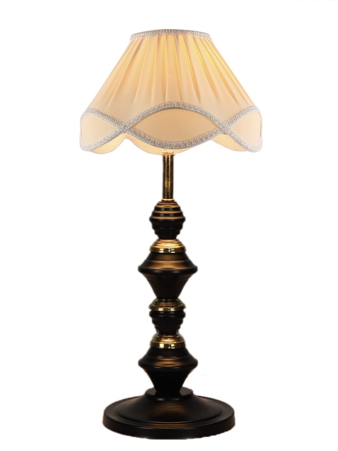 Vintage Off-White Shade Table lamp with Iron Base (237)