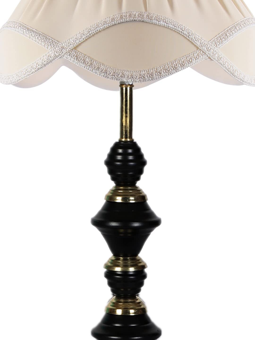 Vintage Off-White Shade Table lamp with Iron Base (237)