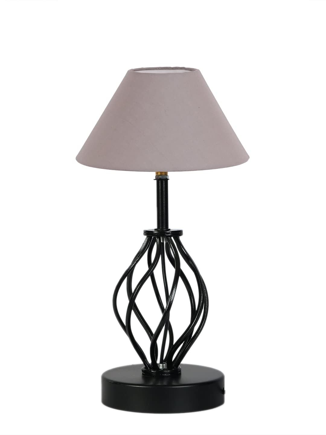 Grey Cotton Table lamp with Iron Base(23)