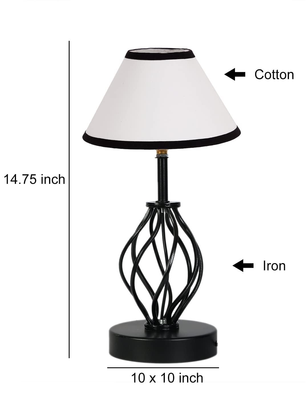 Multicolor Cotton Table lamp with Iron Base(24)