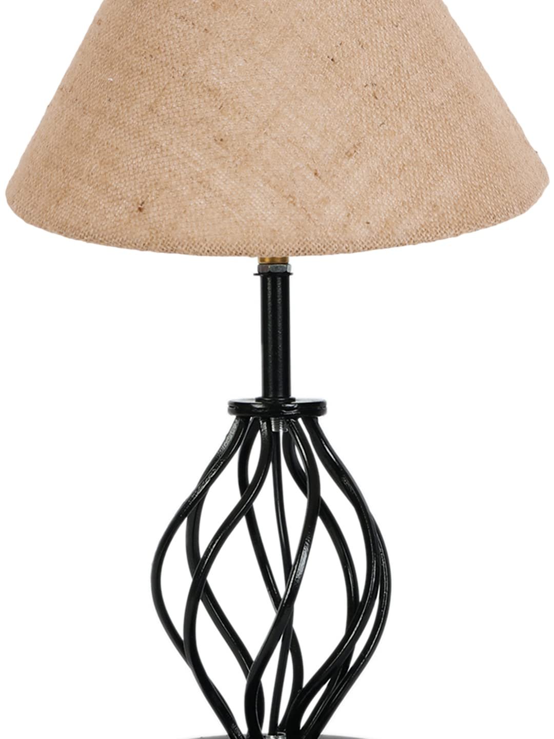 Beige Jute Table lamp with Iron Base(25)