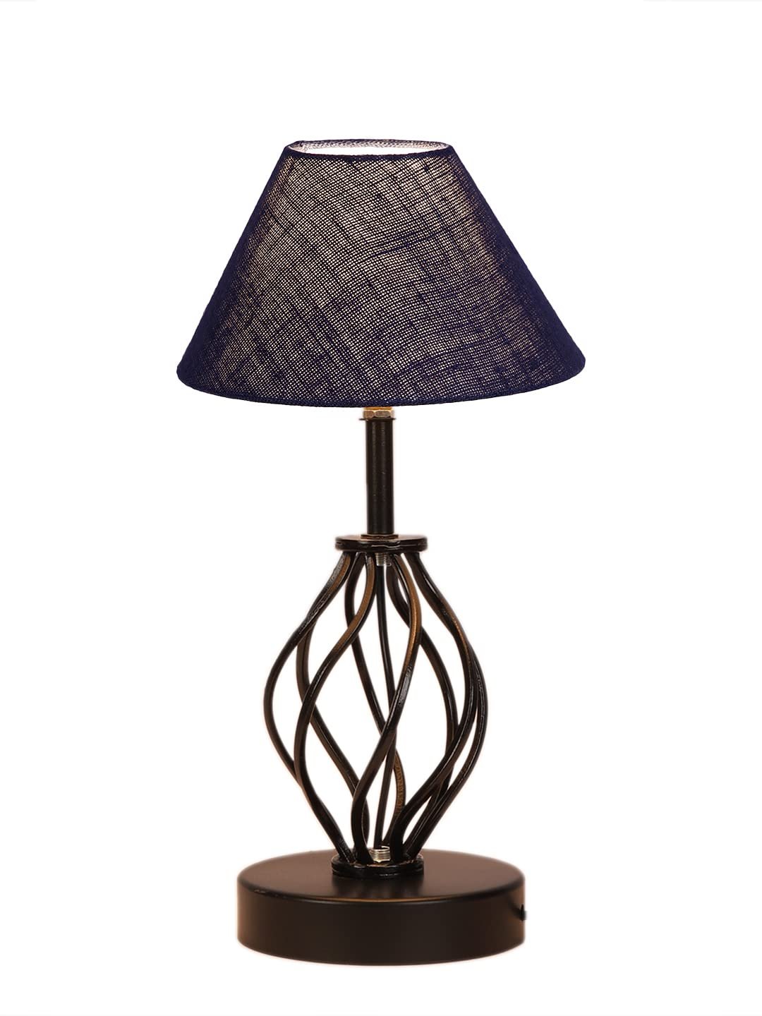 Blue Jute Table lamp with Iron Base(28)