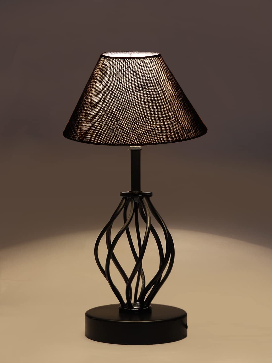 Blue Jute Table lamp with Iron Base(28)