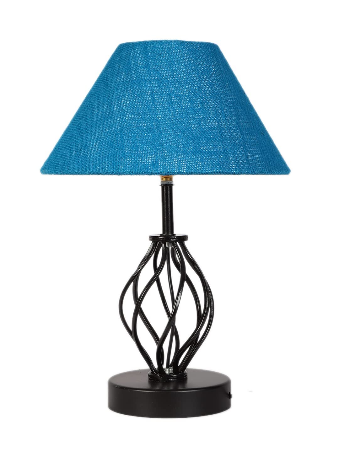 Turquoise Jute Table lamp with Iron Base(29)