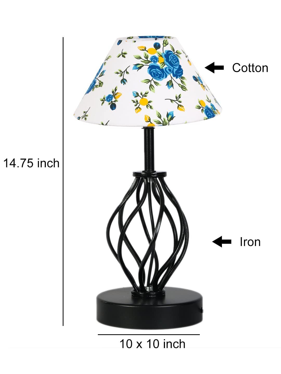 Multicolor Cotton Table lamp with Iron Base(30)