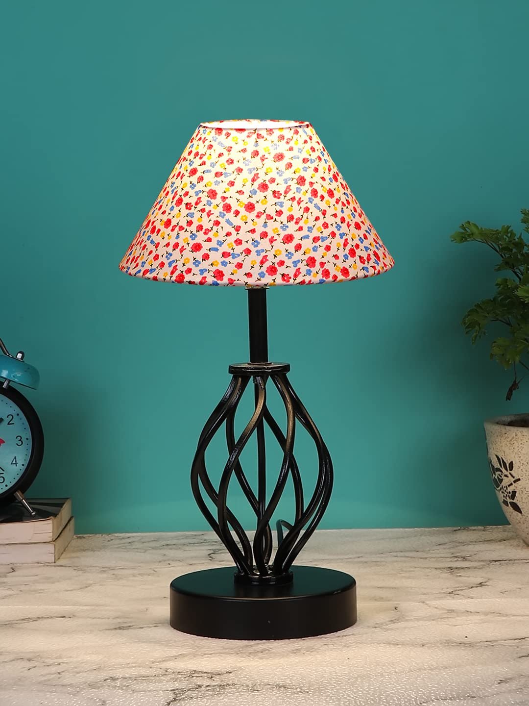 Multicolor Cotton Table lamp with Iron Base(32)
