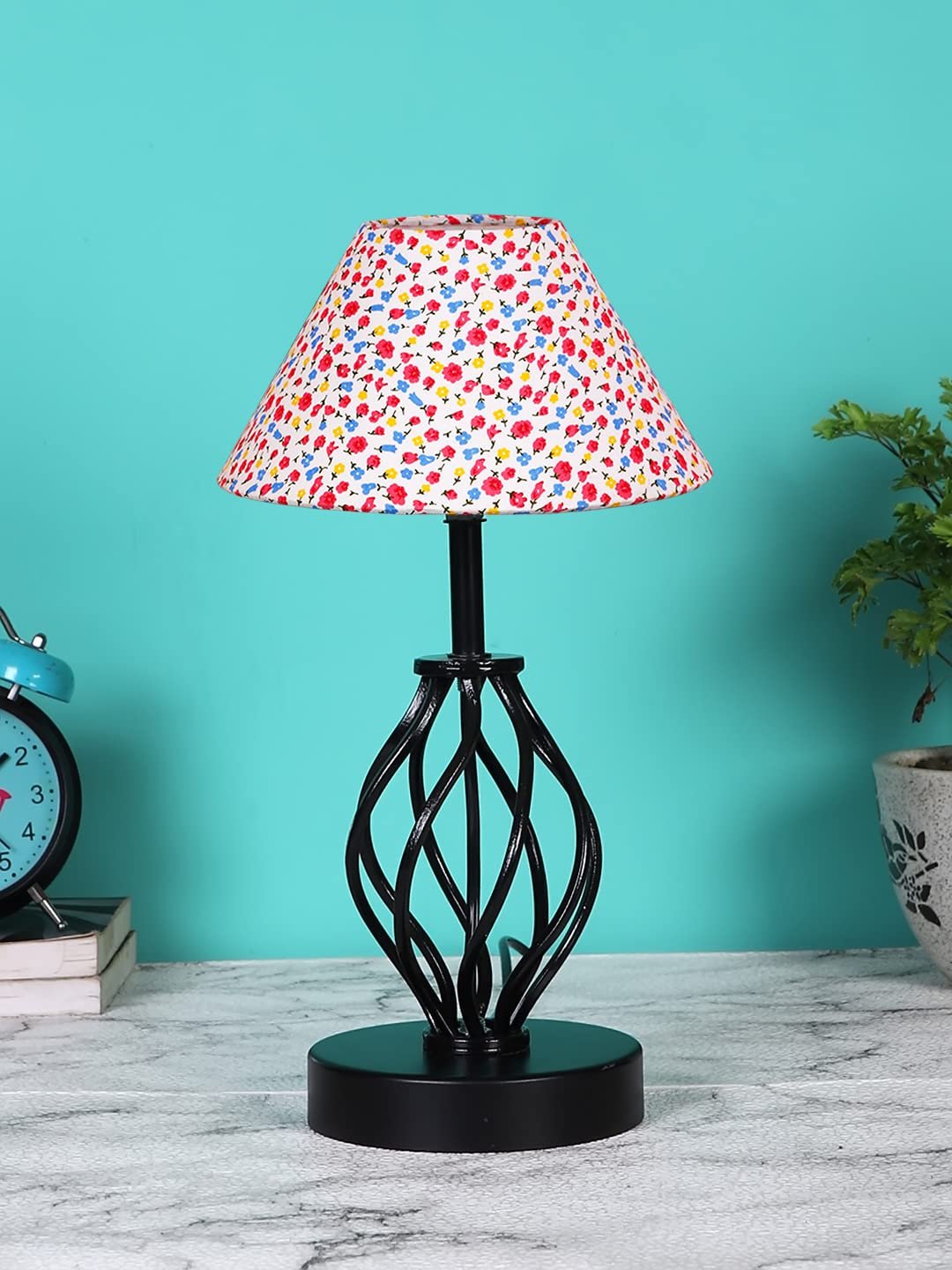 Multicolor Cotton Table lamp with Iron Base(32)