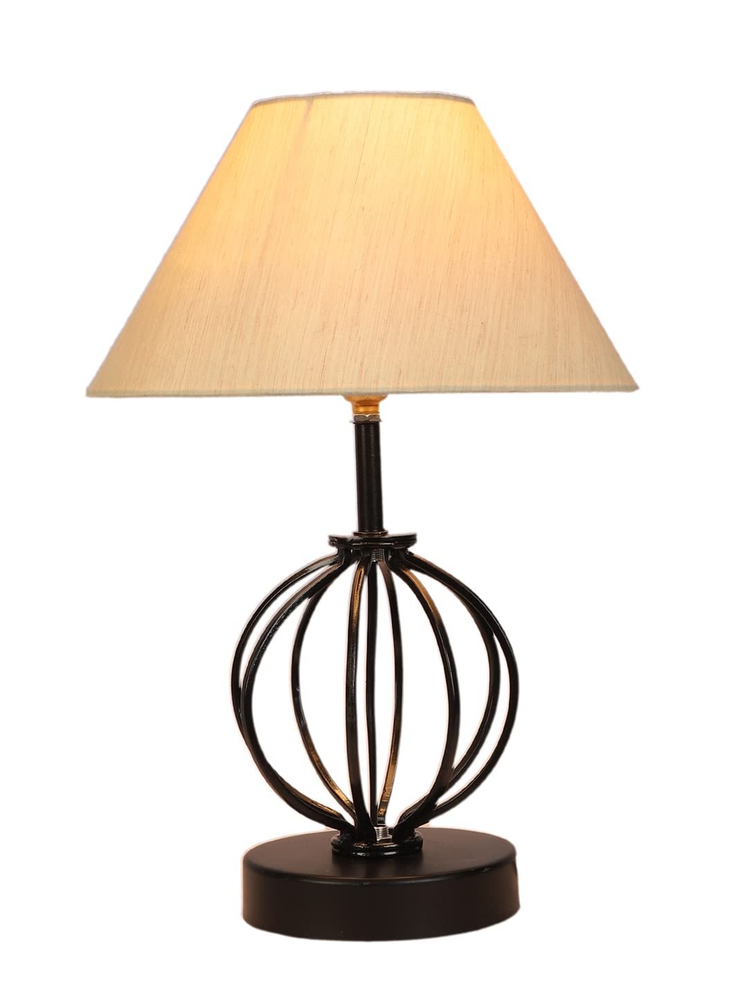 Off-White Cotton Table lamp with Iron Base(35)