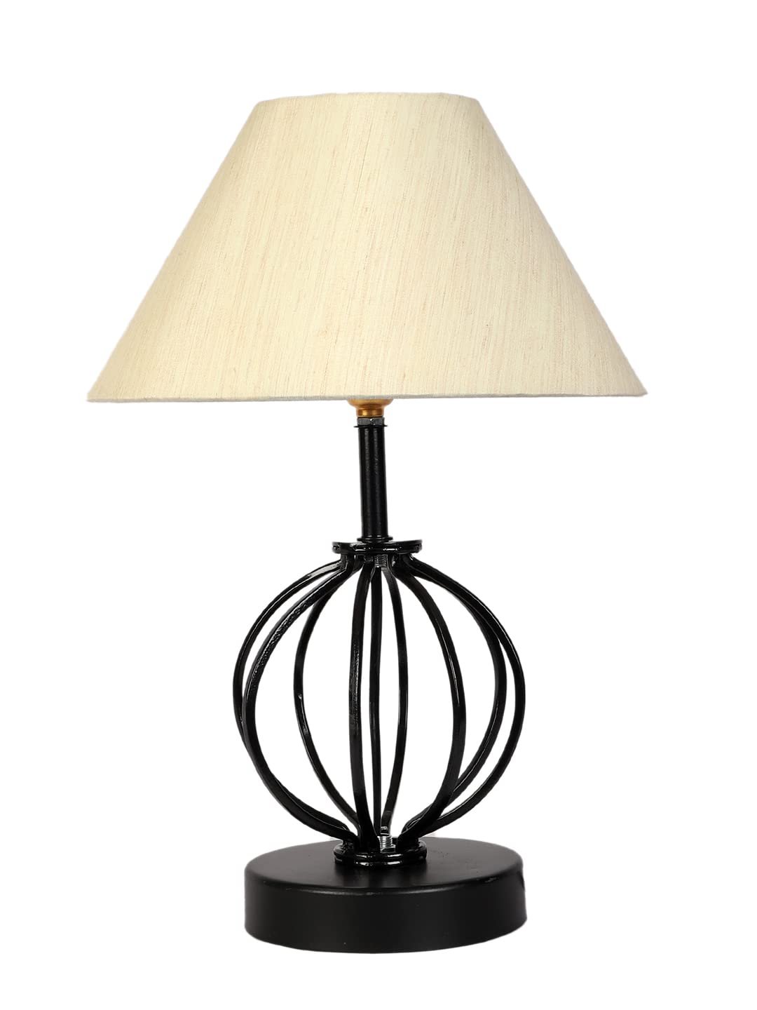 Off-White Cotton Table lamp with Iron Base(35)