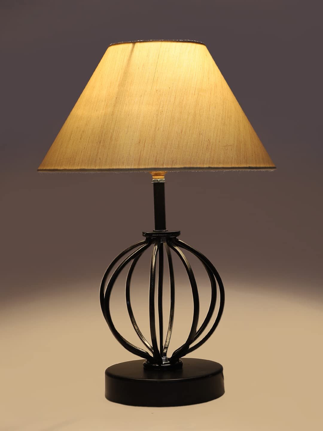 Off-White Cotton Table lamp with Iron Base(35)
