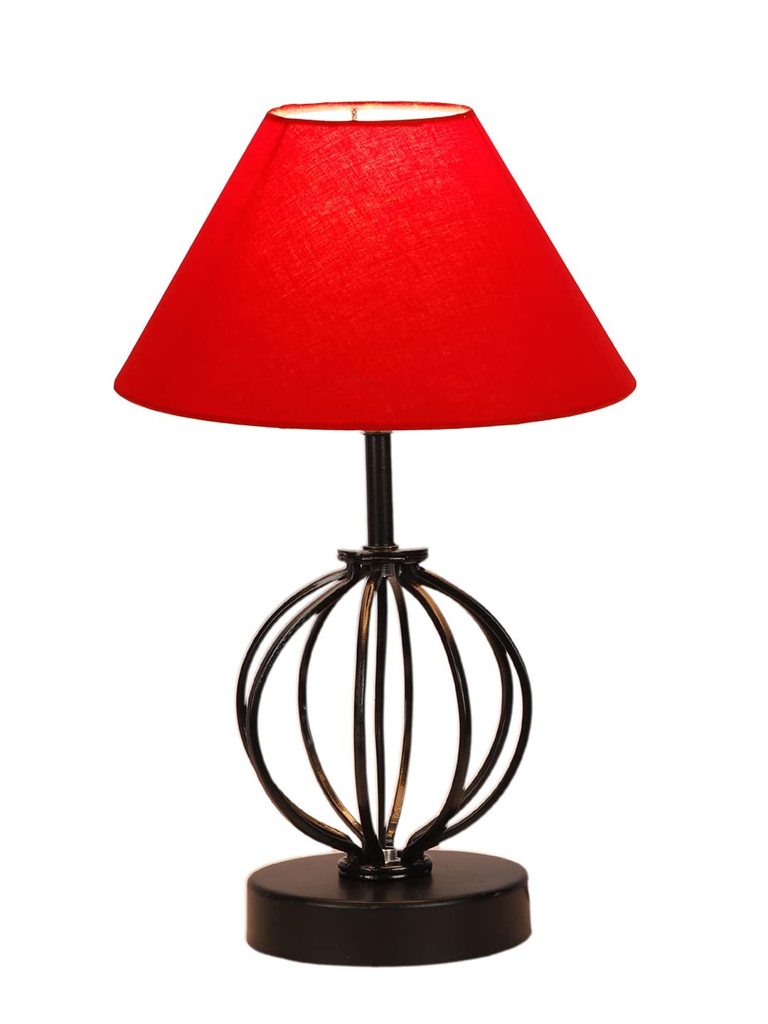 Red Cotton Table lamp with Iron Base(37)