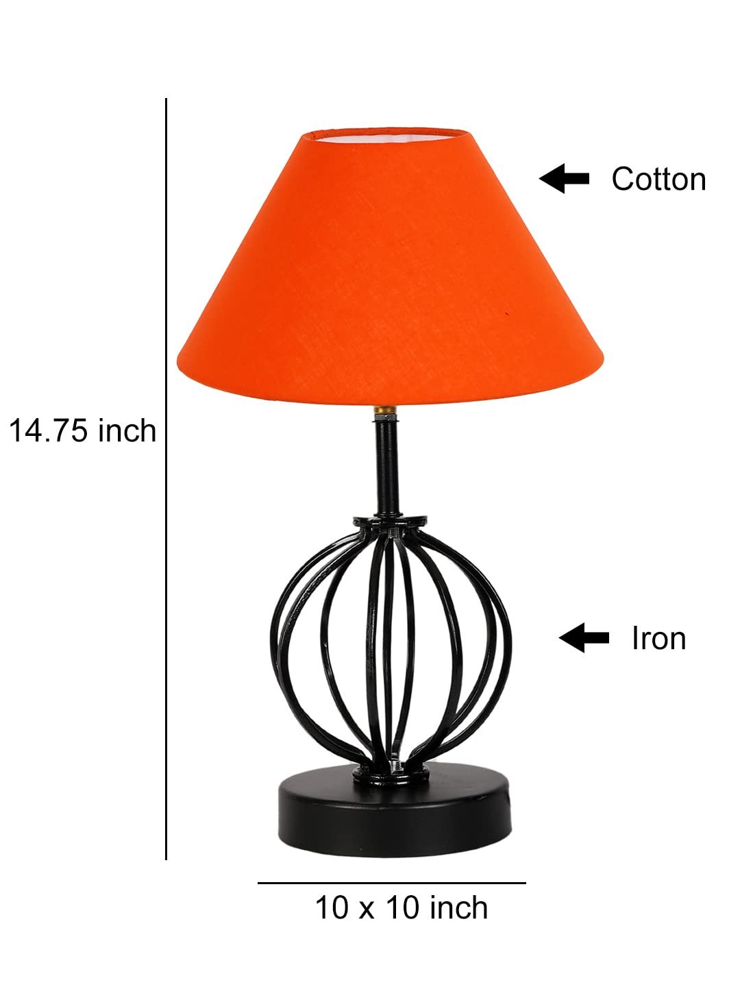 Orange Cotton Table lamp with Iron Base(38)