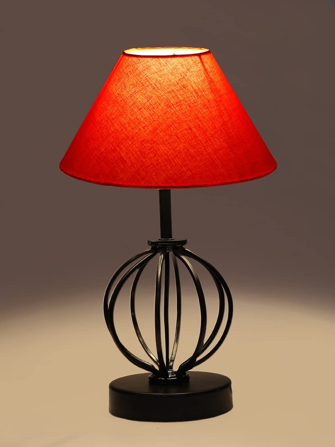 Orange Cotton Table lamp with Iron Base(38)