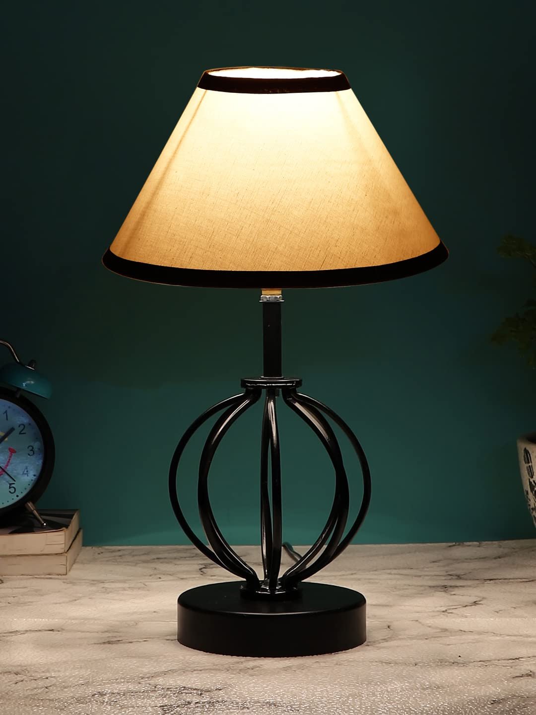 Multicolor Cotton Table lamp with Iron Base(41)
