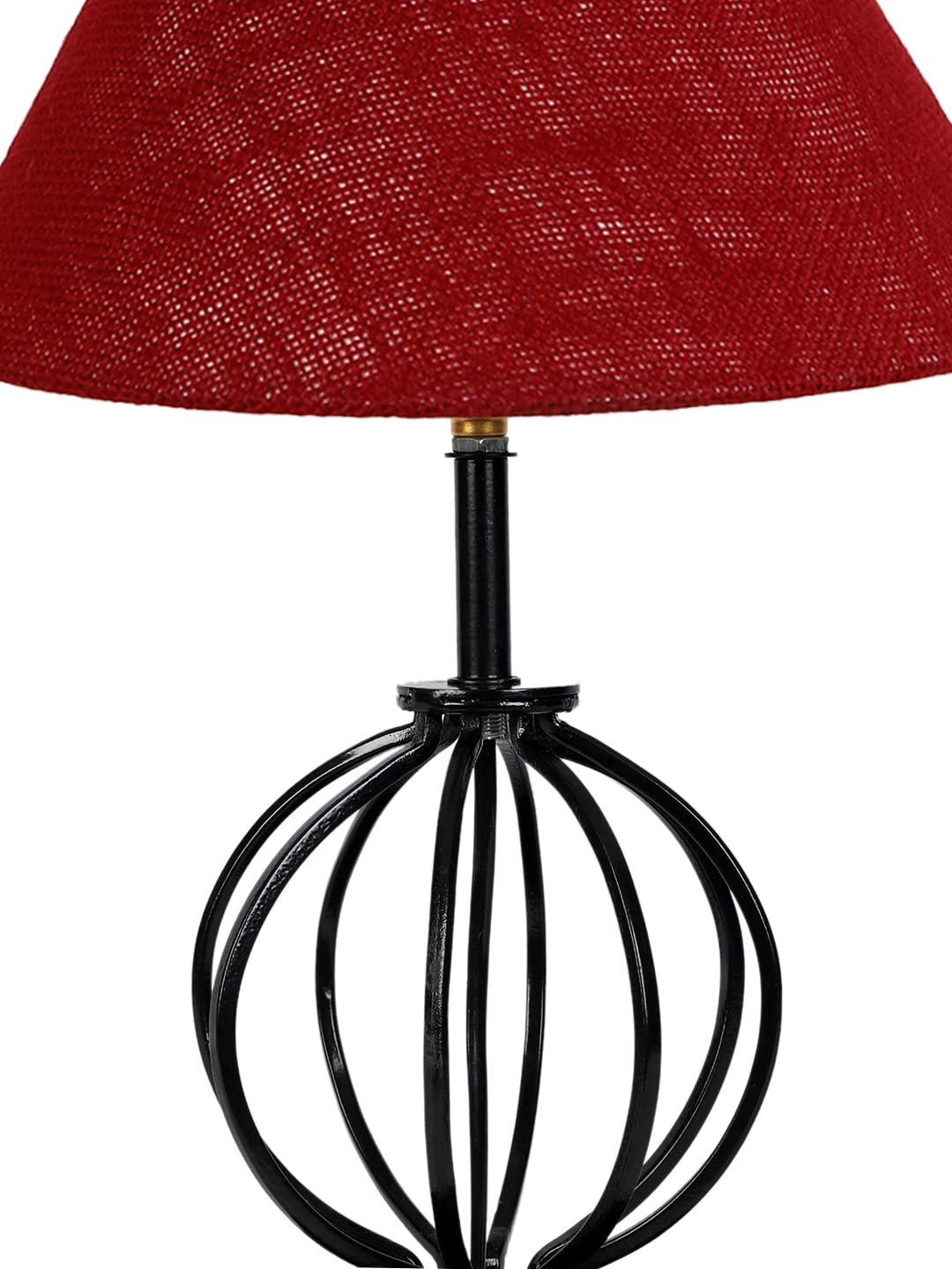 Maroon Jute Table lamp with Iron Base(44)