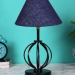 Blue Jute Table lamp with Iron Base(45)