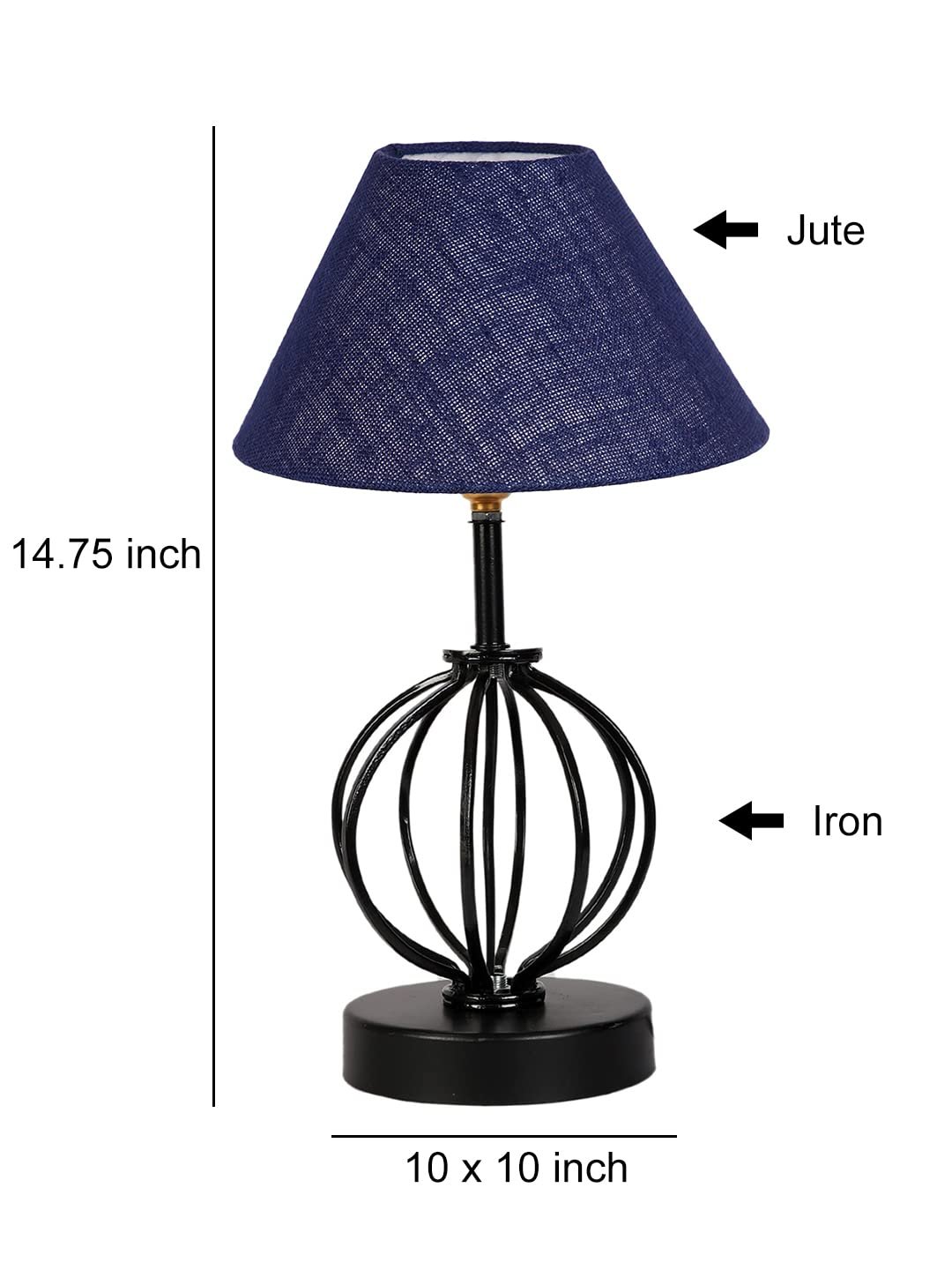 Blue Jute Table lamp with Iron Base(45)