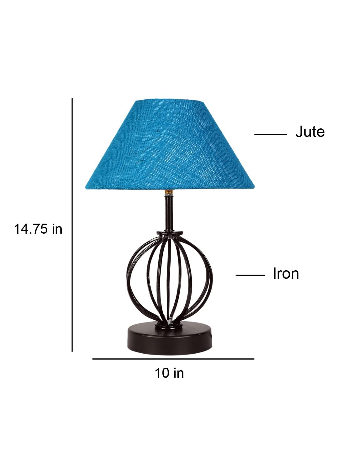 Turquoise Jute Table lamp with Iron Base(46)