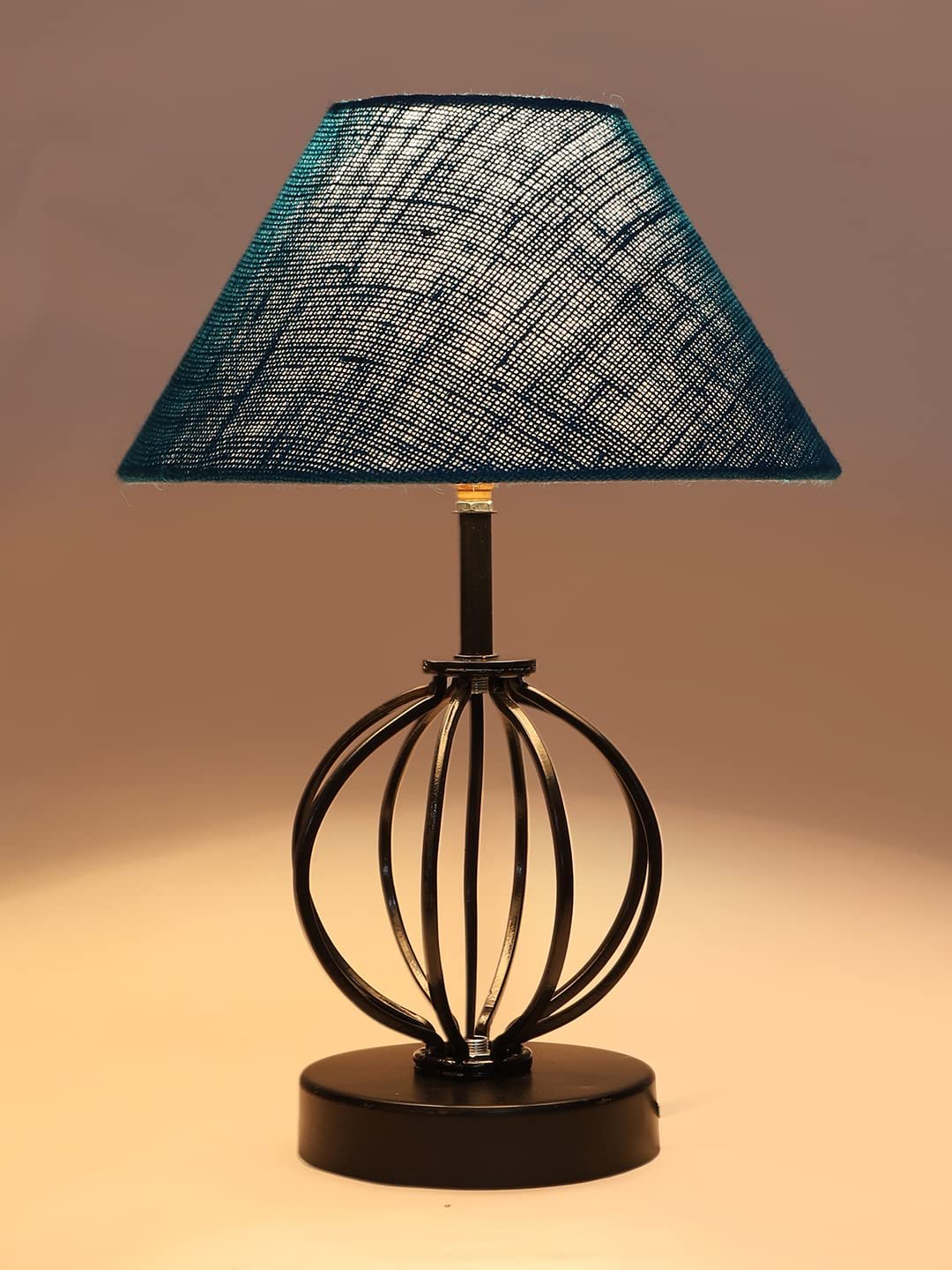 Turquoise Jute Table lamp with Iron Base(46)