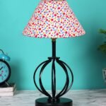 Multicolor Cotton Table lamp with Iron Base(49)