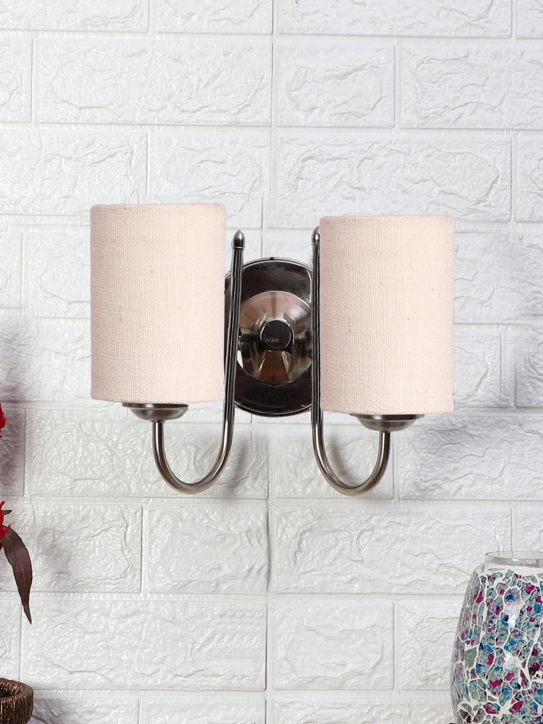 Multicolor Cotton Table lamp with Iron Base(49)