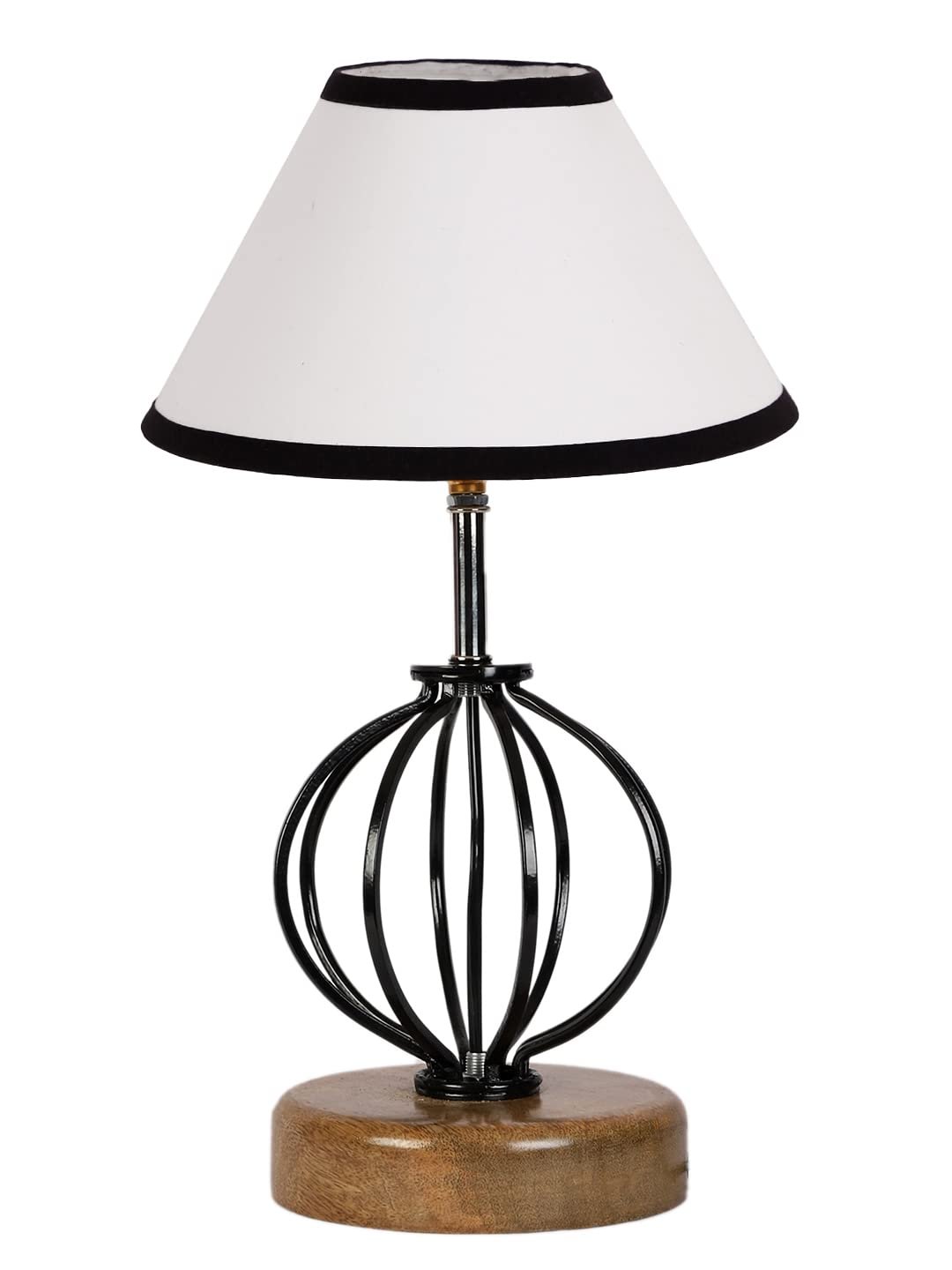 Multicolor Cotton Table lamp with Wood & Iron Base(58)