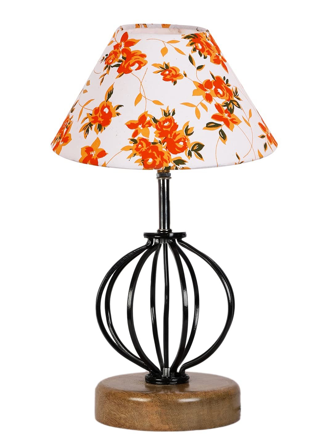 Multicolor Cotton Table lamp with Wood & Iron Base(65)