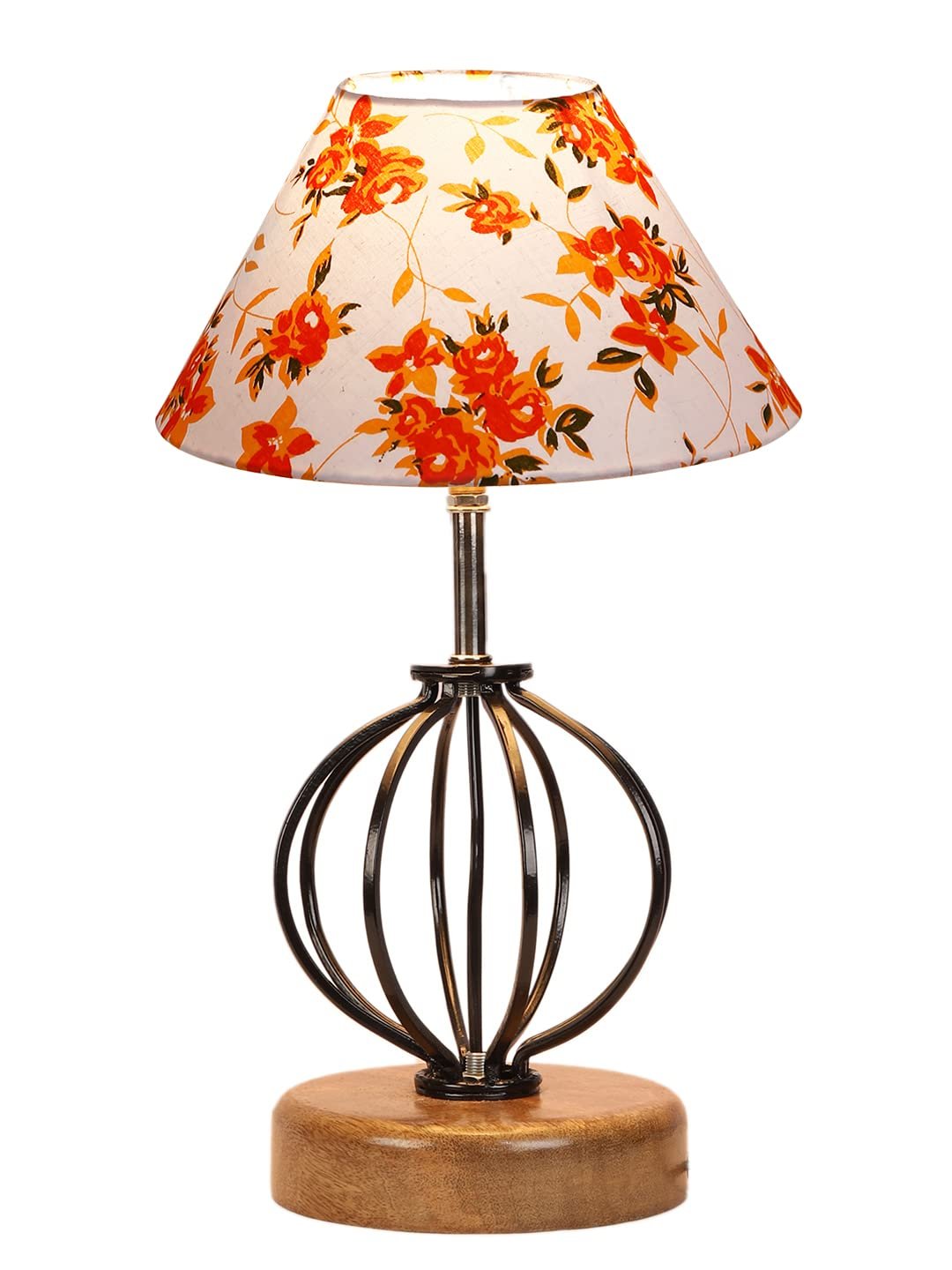 Multicolor Cotton Table lamp with Wood & Iron Base(65)