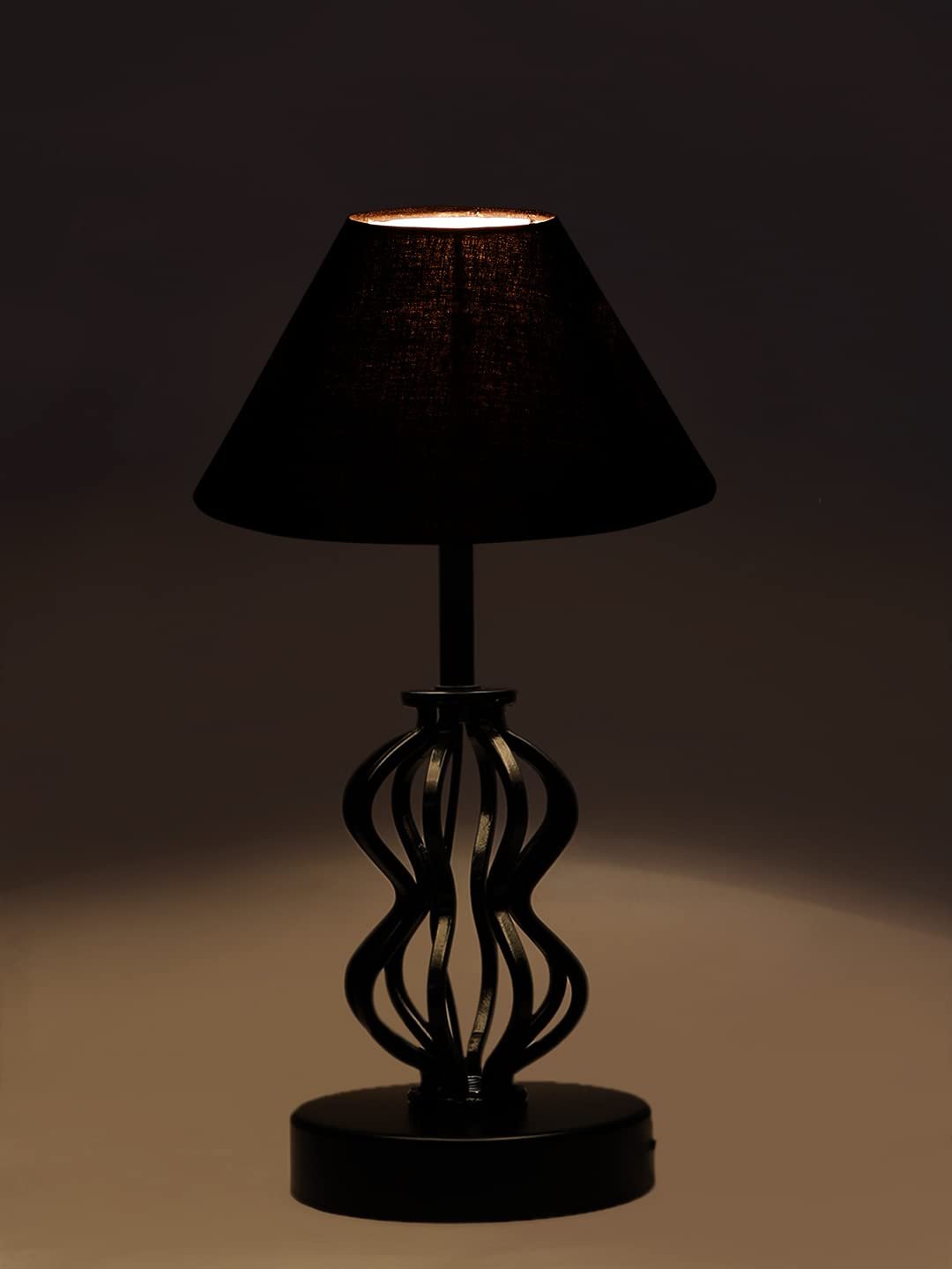 Black Cotton Table lamp with Iron Base(87)