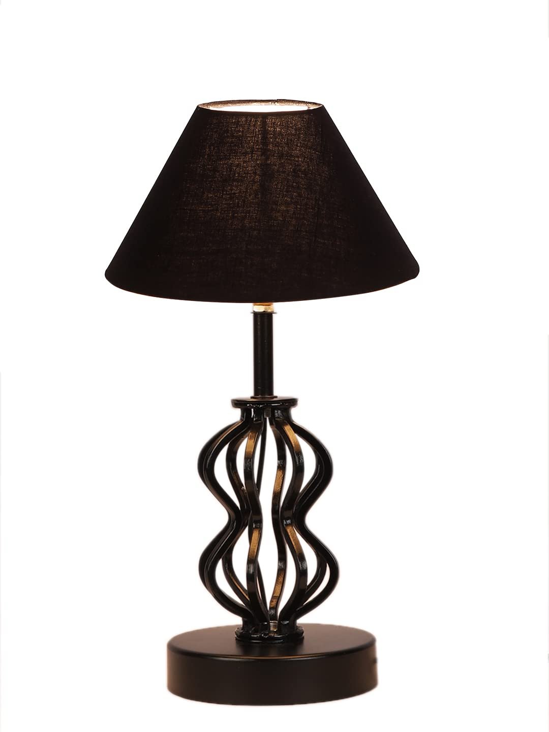Black Cotton Table lamp with Iron Base(87)
