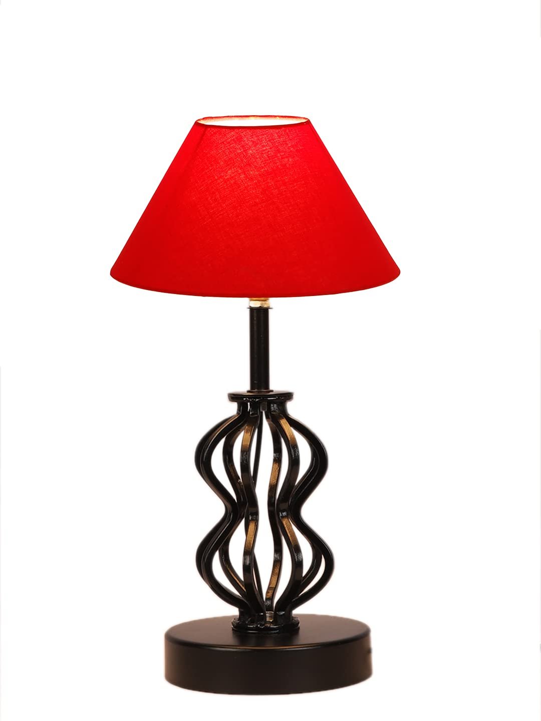 Red Cotton Table lamp with Iron Base(88)